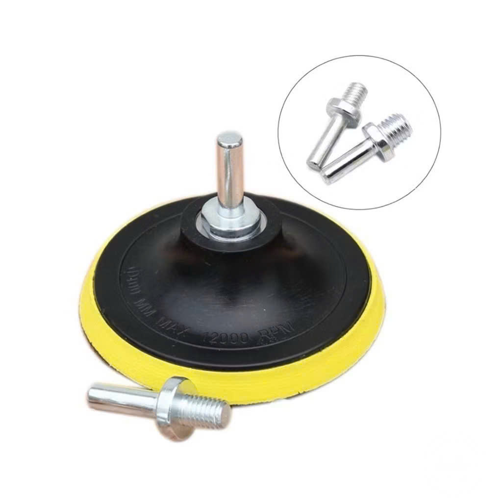 Đầu chuyển máy khoan thành máy cắt mài ti gắn đĩa chà nhám chuôi tròn 8mm, lục giác 6.3mm M10 - M14