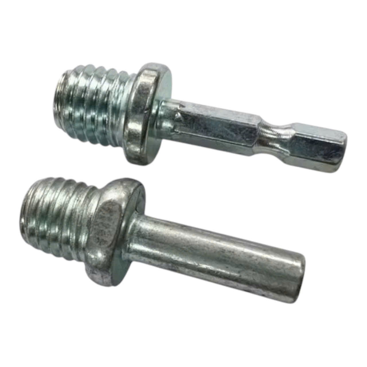 Đầu chuyển máy khoan thành máy cắt mài ti gắn đĩa chà nhám chuôi tròn 8mm, lục giác 6.3mm M10 - M14