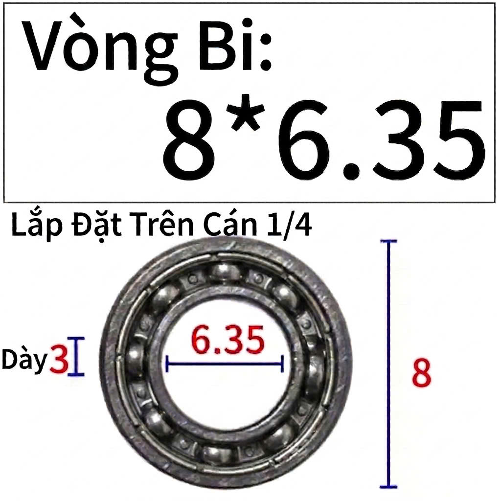 Bi soi Bi lắp mũi phay gỗ bạc đạn mũi soi KBC chính hãng 5 viên