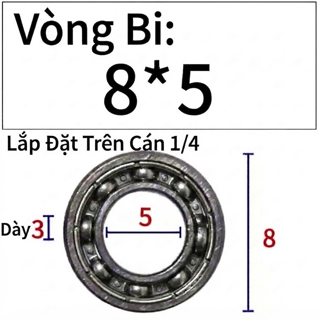 Bi soi Bi lắp mũi phay gỗ bạc đạn mũi soi KBC chính hãng 5 viên
