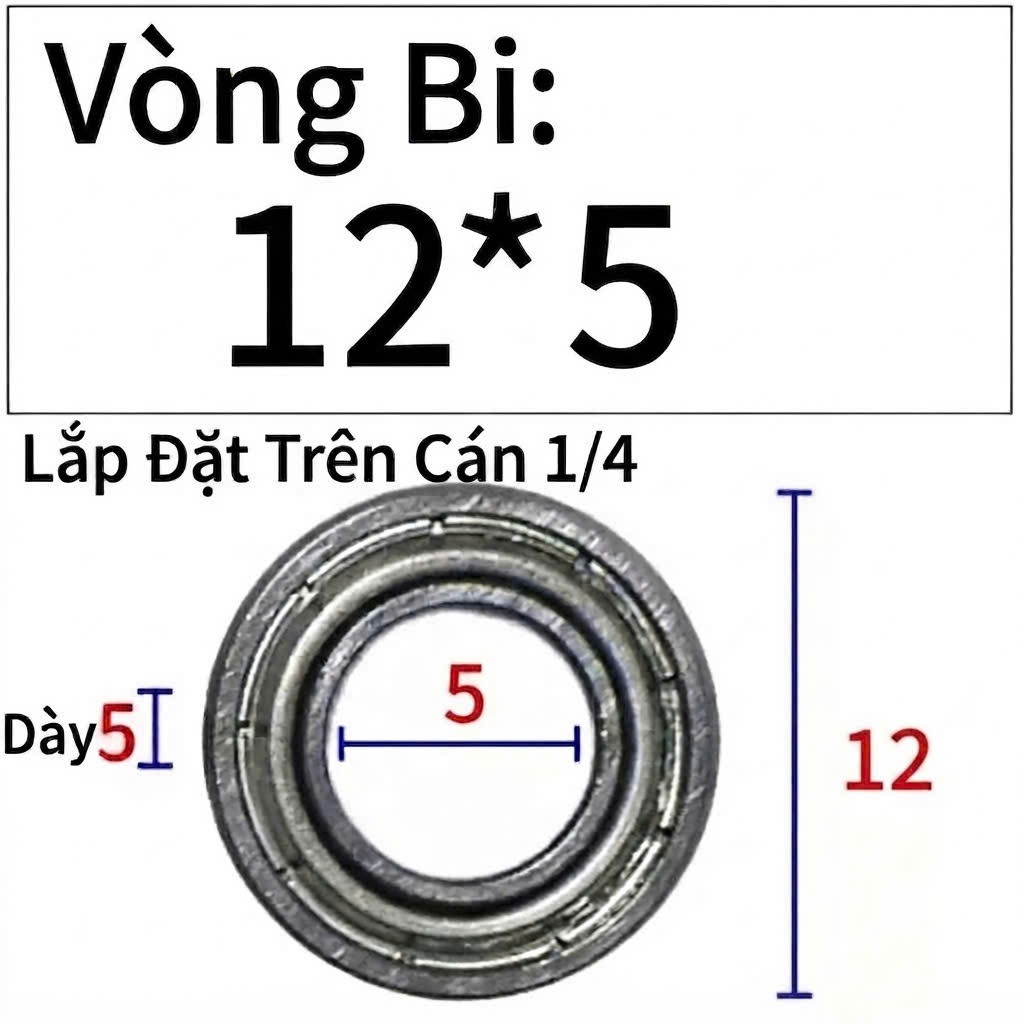 Bi soi Bi lắp mũi phay gỗ bạc đạn mũi soi KBC chính hãng 5 viên