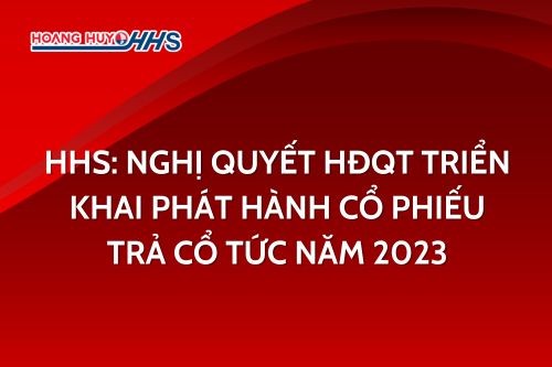 HHS: Nghị quyết HĐQT triển khai phát hành cổ phiếu trả cổ tức năm 2023