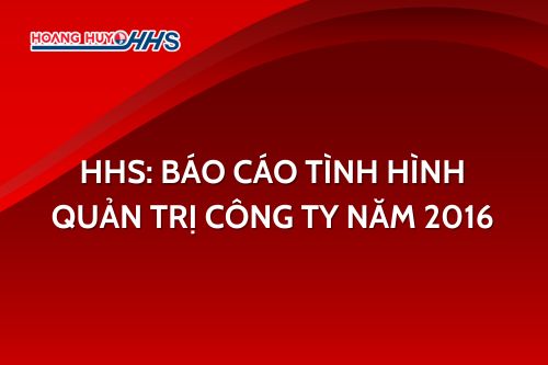 HHS: Báo cáo tình hình quản trị Công ty năm 2016