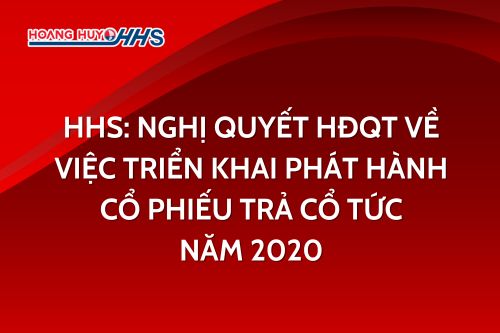 HHS: Nghị quyết HĐQT về việc triển khai phát hành cổ phiếu trả cổ tức năm 2020