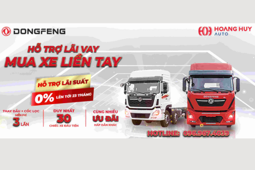 Hoang Huy Dongfeng: Hỗ trợ lãi vay, mua xe liền tay