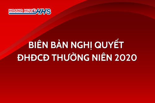 BIÊN BẢN NGHỊ QUYẾT ĐHĐCĐ THƯỜNG NIÊN 2020