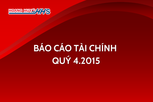 HHS: Báo cáo tài chính Quý 4.2015