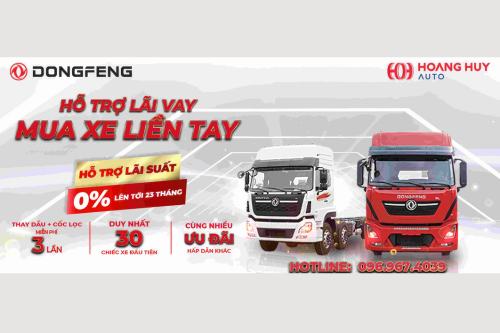 Hoang Huy Dongfeng: Hỗ trợ lãi vay, mua xe liền tay