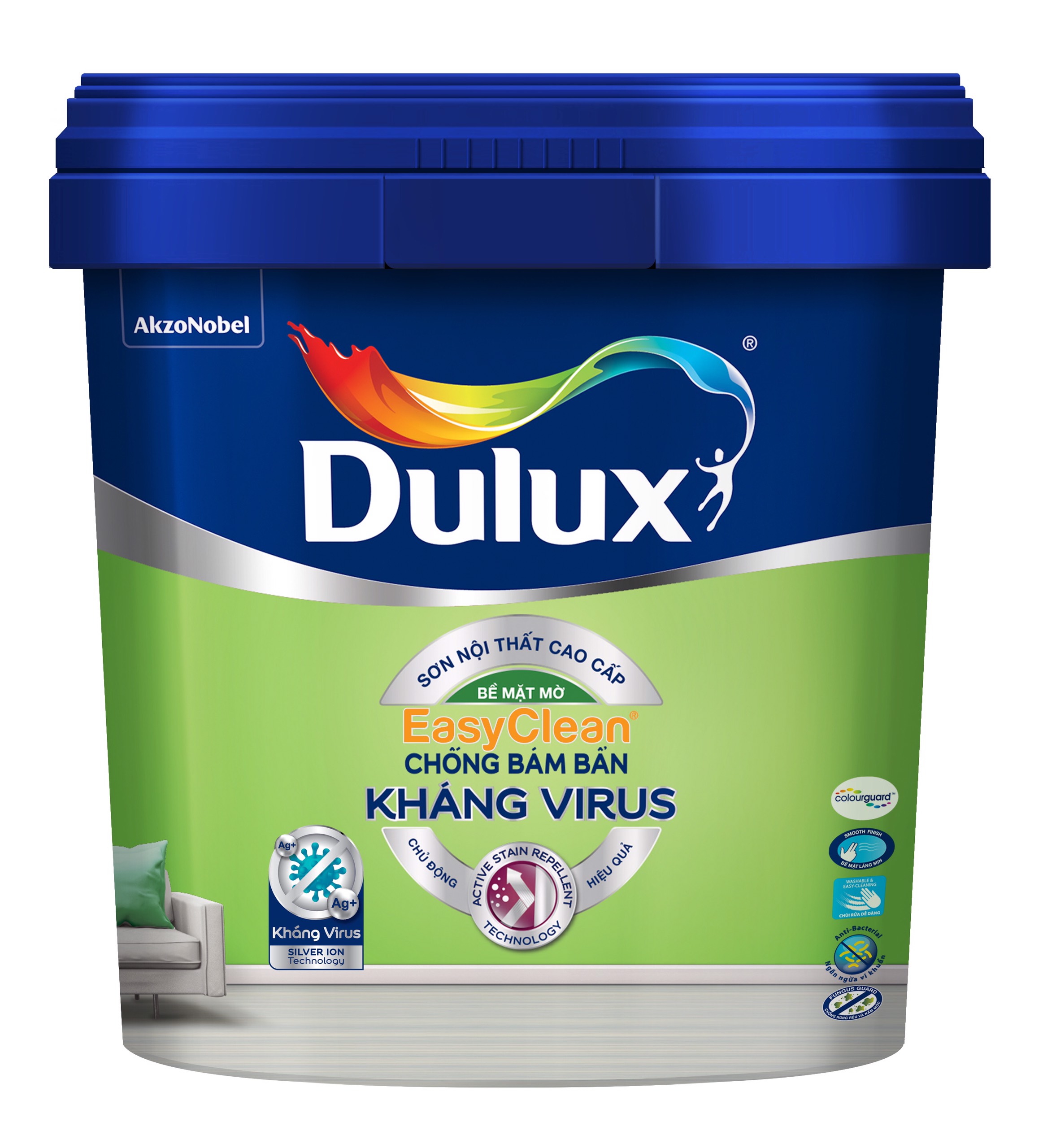 Dulux Easyclean Chống Bám Bẩn Kháng Virus Bề Mặt Mờ - E016M