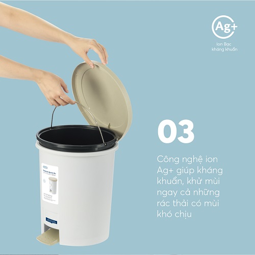 Thùng rác đạp tròn Hiro