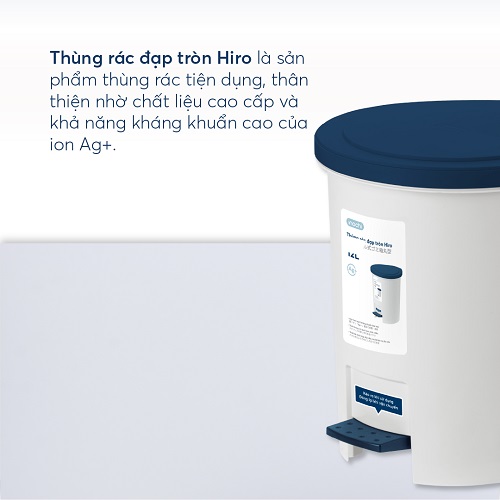 Thùng rác đạp tròn Hiro