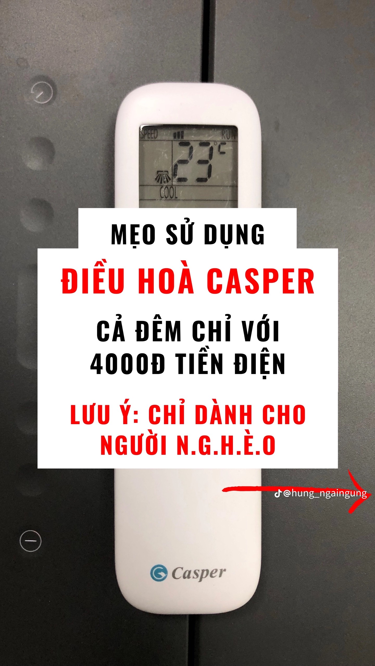 Cách điều chỉnh điều hòa Casper sao cho tiết kiệm điện chỉ hết 4000đ / đêm