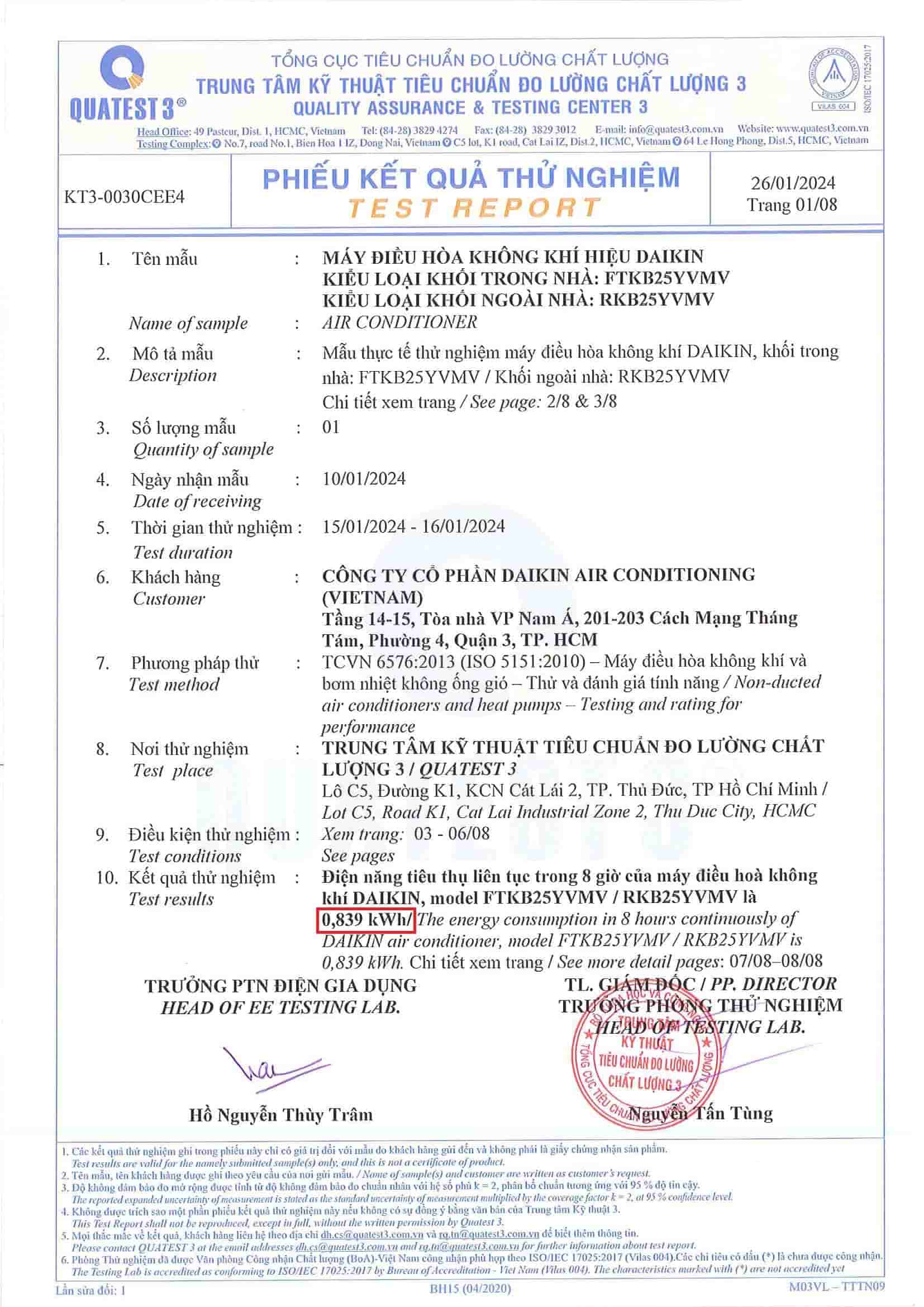 giấy chứng nhận tiết kiệm điện đạt chuẩn 5 sao
