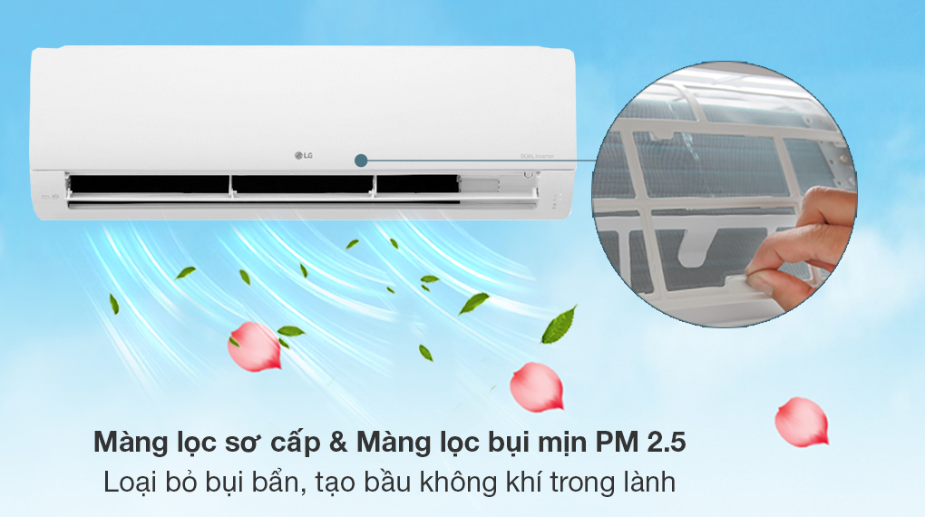 Điều hòa LG 18000BTU 1 chiều inverter V18ENF1 ngăn muifkhuwr khuẩn