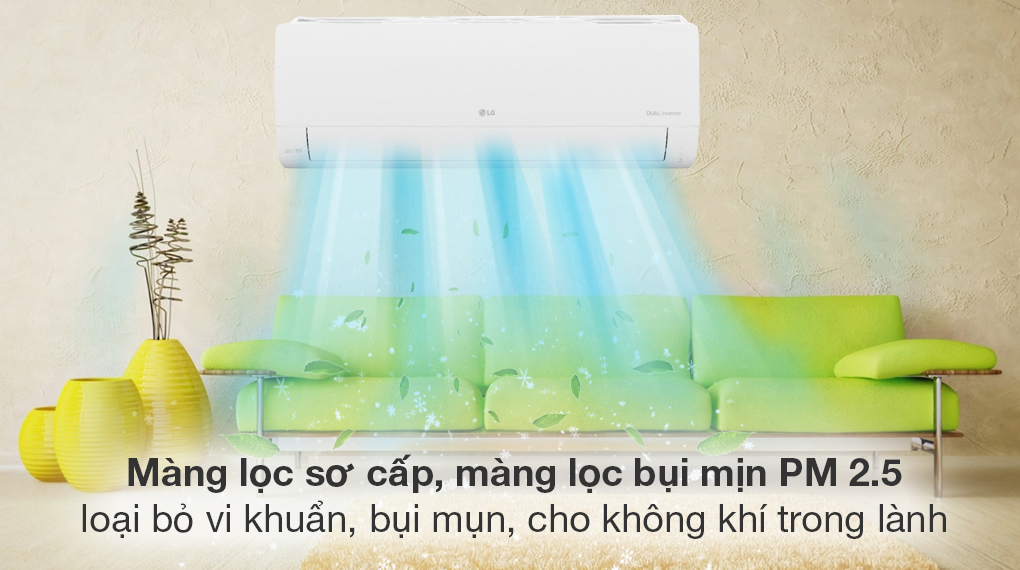 Điều hòa LG 9000BTU 1 chiều inverter V10APFP - khử mùi kháng khuẩn
