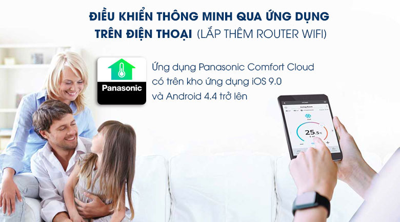 Điều hòa Panasonic inverter 1 chiều 9000BTU RU9AKH-8 (Model 2024)