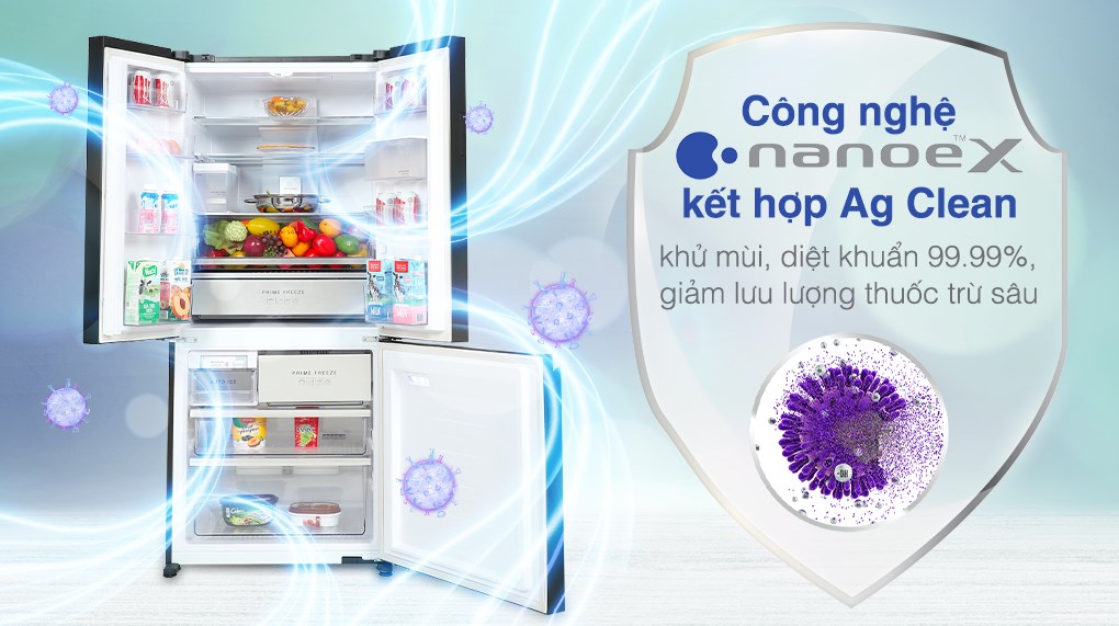 Tủ Lạnh Panasonic 3 Cánh 495 Lít NR-CW530XMMV - công nghệ nanox