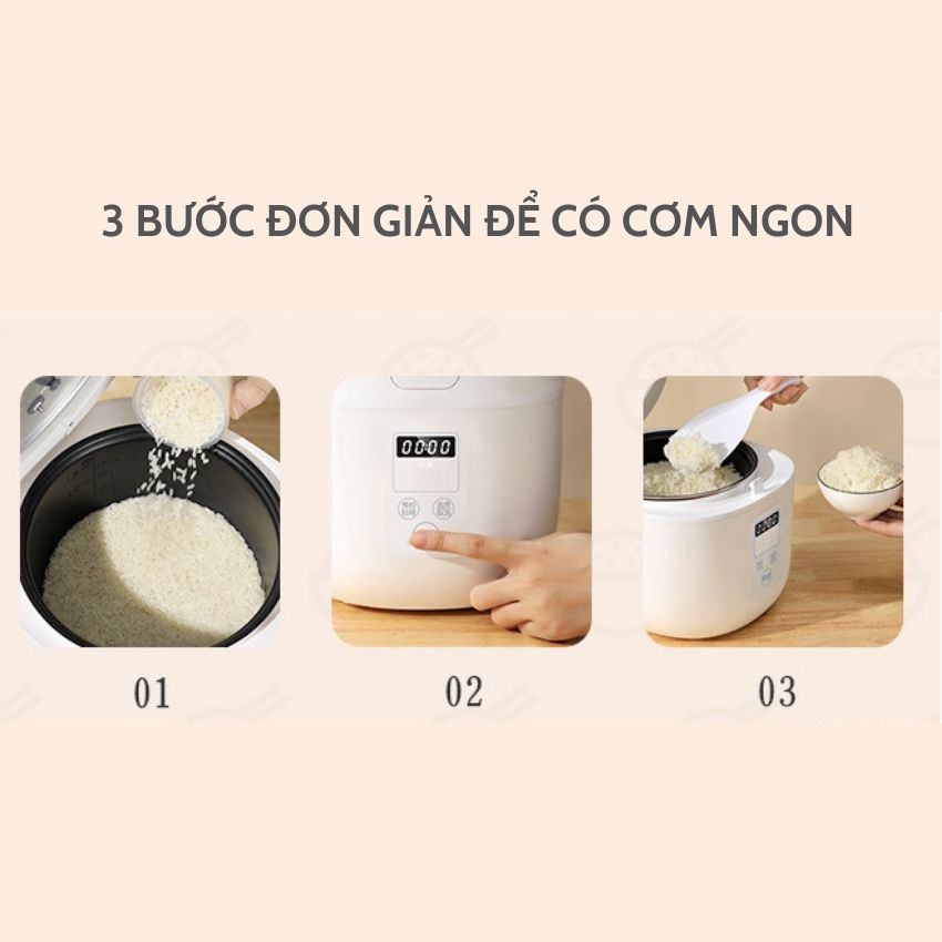Nồi cơm điện mini đa năng 2L