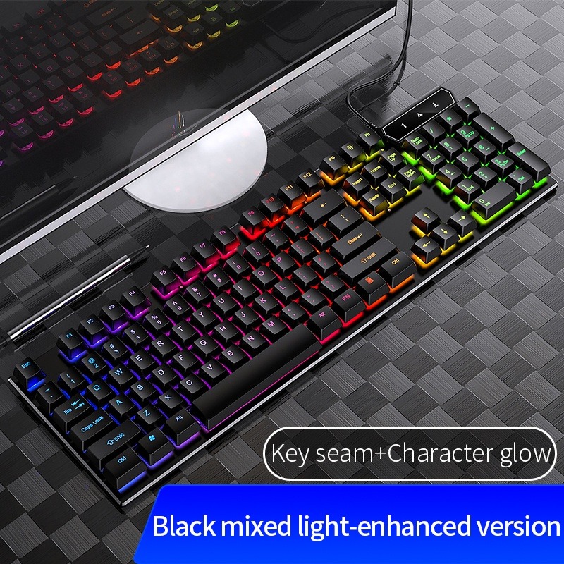 Bàn phím cơ gaming có dây có led custom blueswitch TKL K550 LUNETA KB10