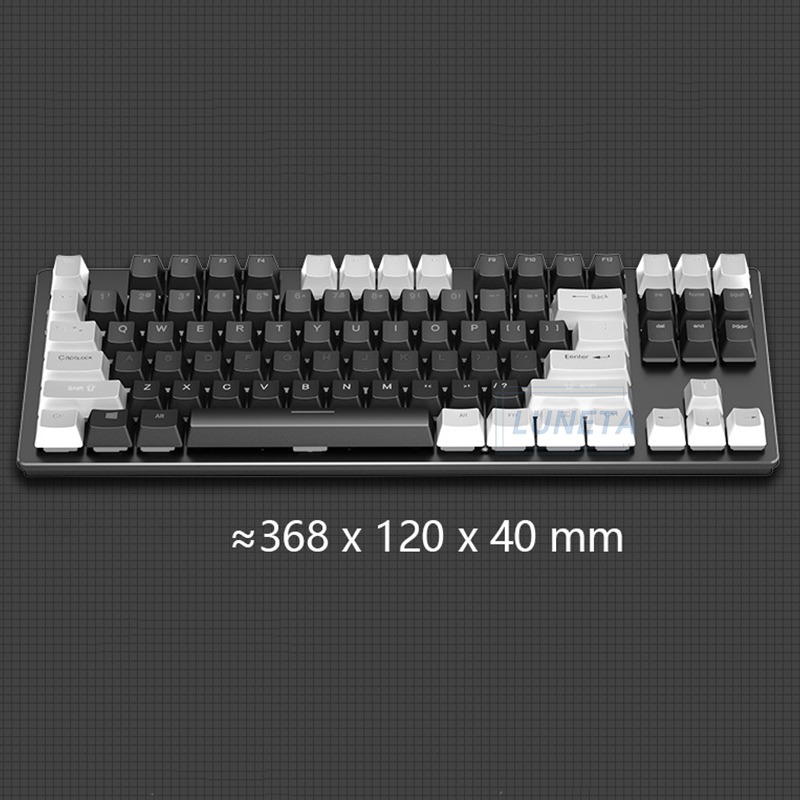 Bàn phím cơ gaming có dây có led custom blueswitch TKL K550 LUNETA KB10
