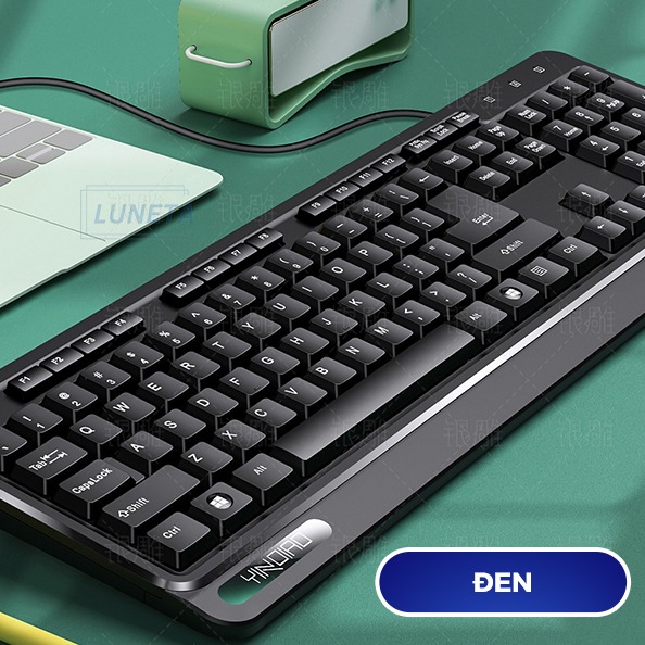 Bàn phím Luneta KB04 thiết kế gọn nhẹ kết nối USB chống nước không ồn chuyên dành cho công việc văn phòng
