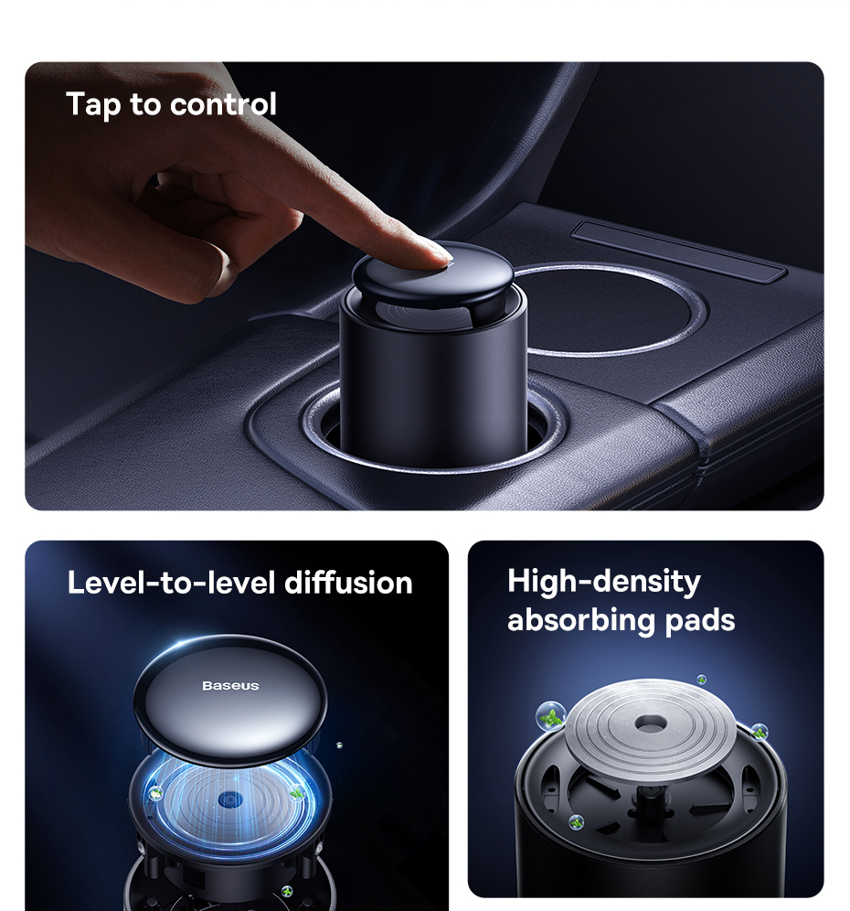 Máy khuếch tán nước hoa Baseus Lingering Garden Tap-Control Car Aromatherapy Diffuser