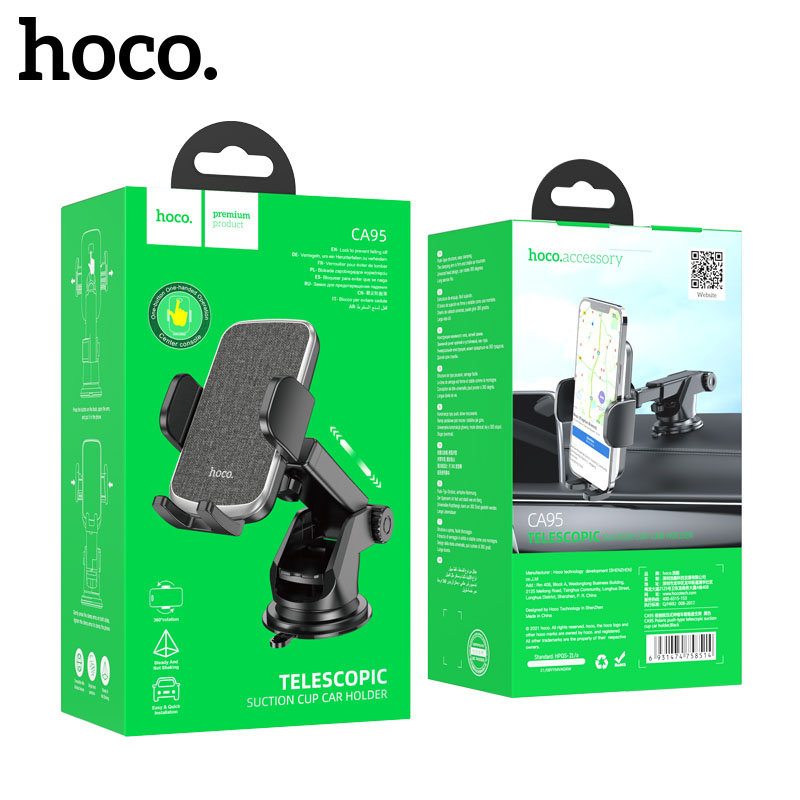 Giá đỡ điện thoại ô tô Hoco CA95 đa năng gắn nhiều vị trí