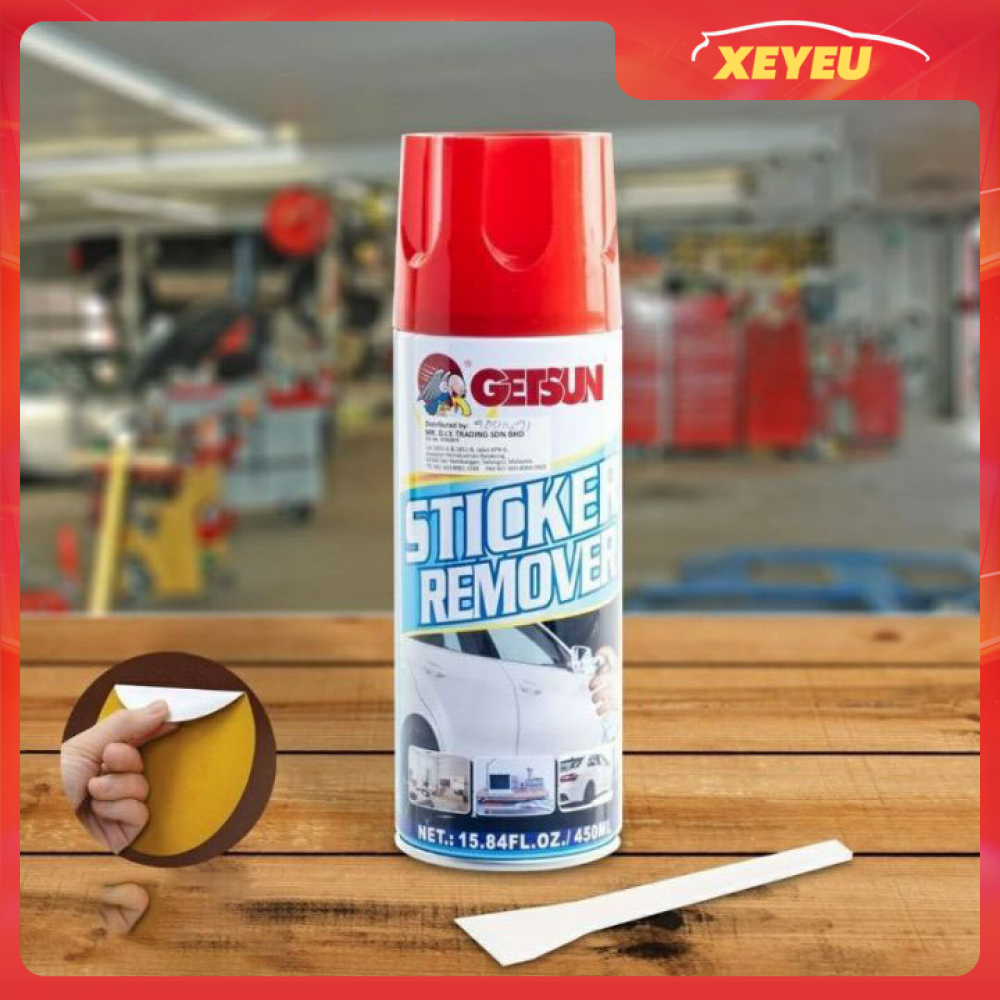 Chai xịt tẩy keo, băng dính, nhựa đường Getsun Sticker Remover 450ml