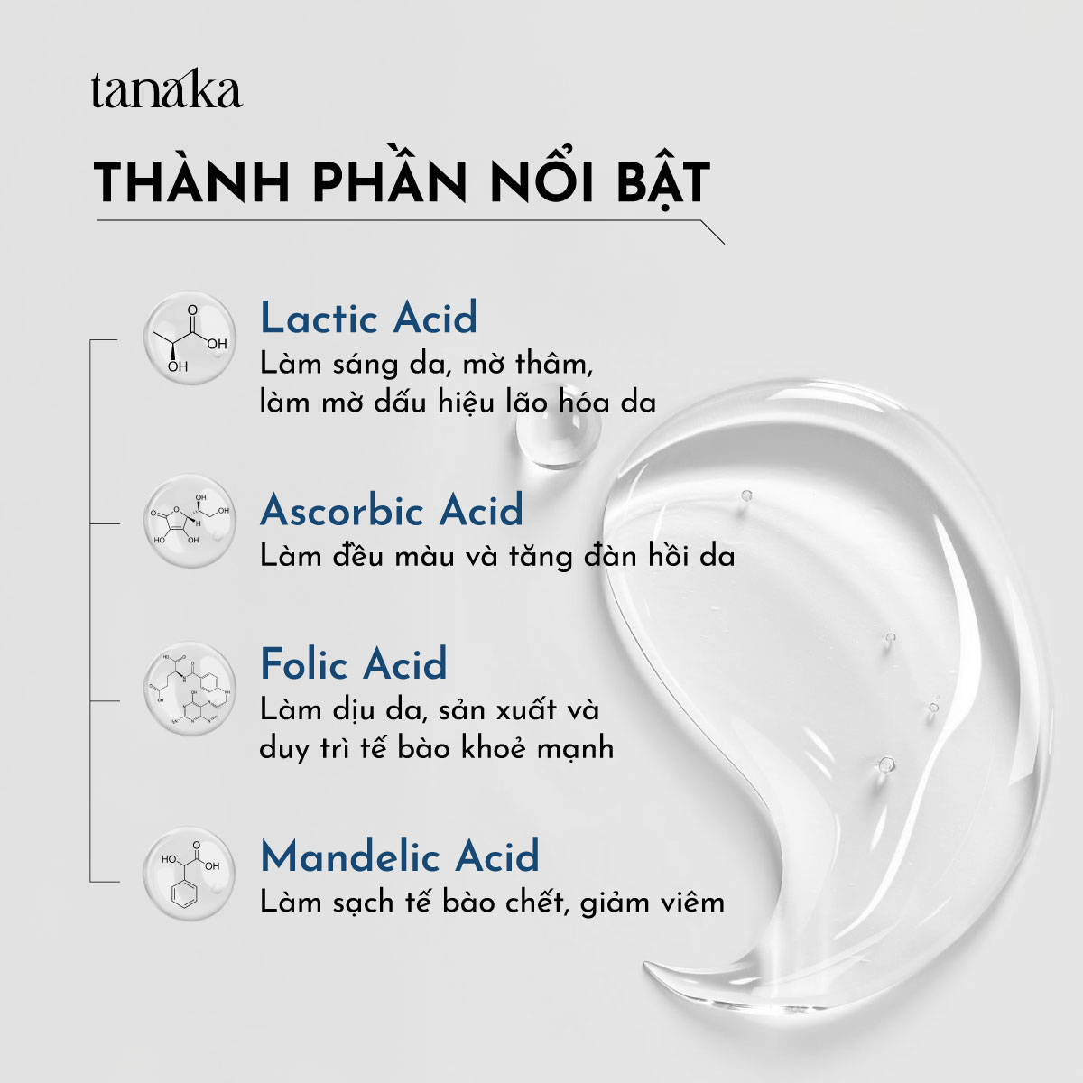 Gel rửa mặt cho da mụn Tanaka Cleansing Acne Prevent Gel chiết xuất bùn biển 50g