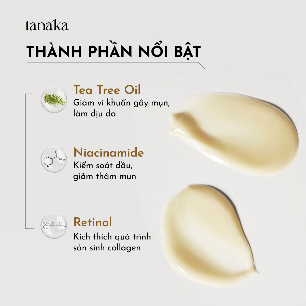 Kem chấm mụn chuyên sâu Tanaka Retinol Brightening Acne Prevent chiết xuất bùn biển 10g