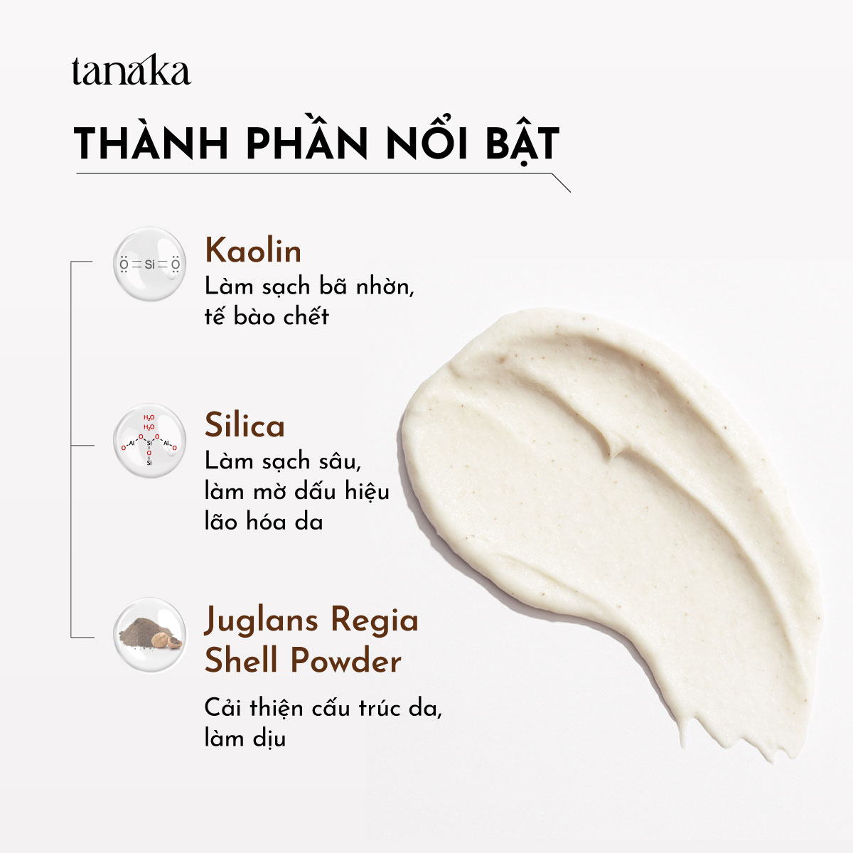 Tẩy tế bào chết cho da mụn Tanaka Skinsoothe Acne Prevent Face Scrub chiết xuất bùn biển 50g