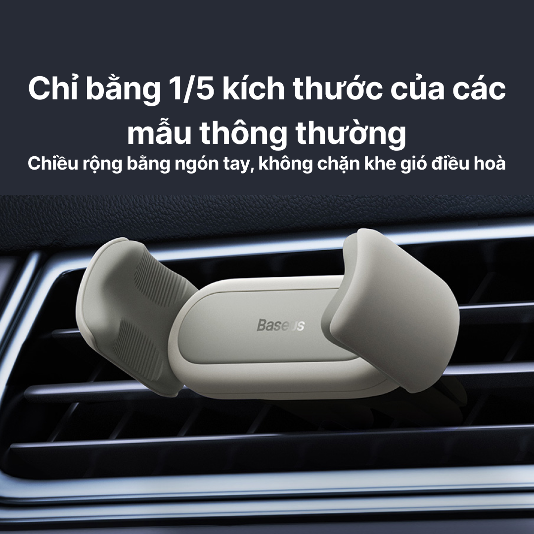 Kẹp điện thoại trên ô tô Nhỏ Gọn xoay 360 độ Baseus Steel Cannon 2 Air Outlet Car Mount