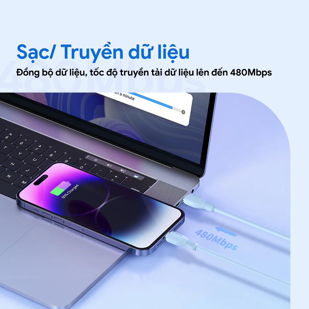 Cáp Sạc Nhanh Baseus Type C Sang Lighting Dùng Cho IPhone iPad Chất Liệu TPE Siêu Mềm