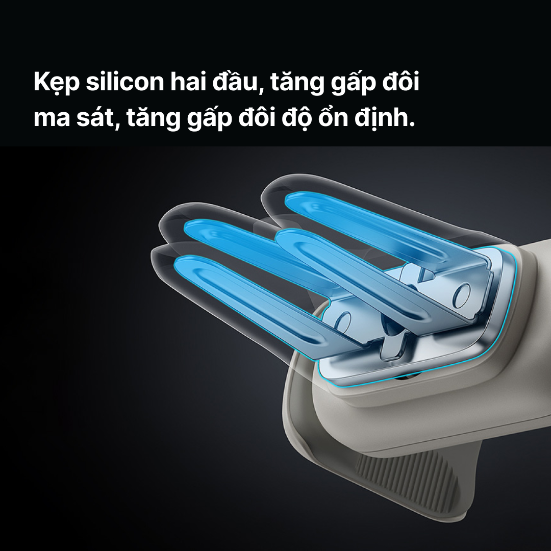Kẹp điện thoại trên ô tô Nhỏ Gọn xoay 360 độ Baseus Steel Cannon 2 Air Outlet Car Mount