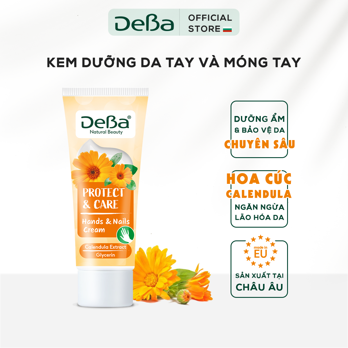 Kem dưỡng da tay DeBa bảo vệ và chăm sóc với cúc calendula