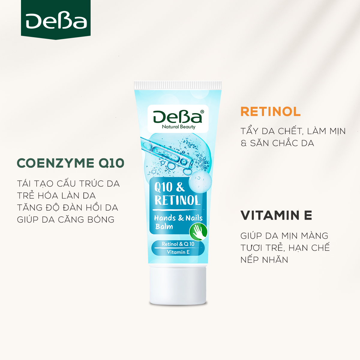 Kem dưỡng tay DeBa với Q10 & Retinol