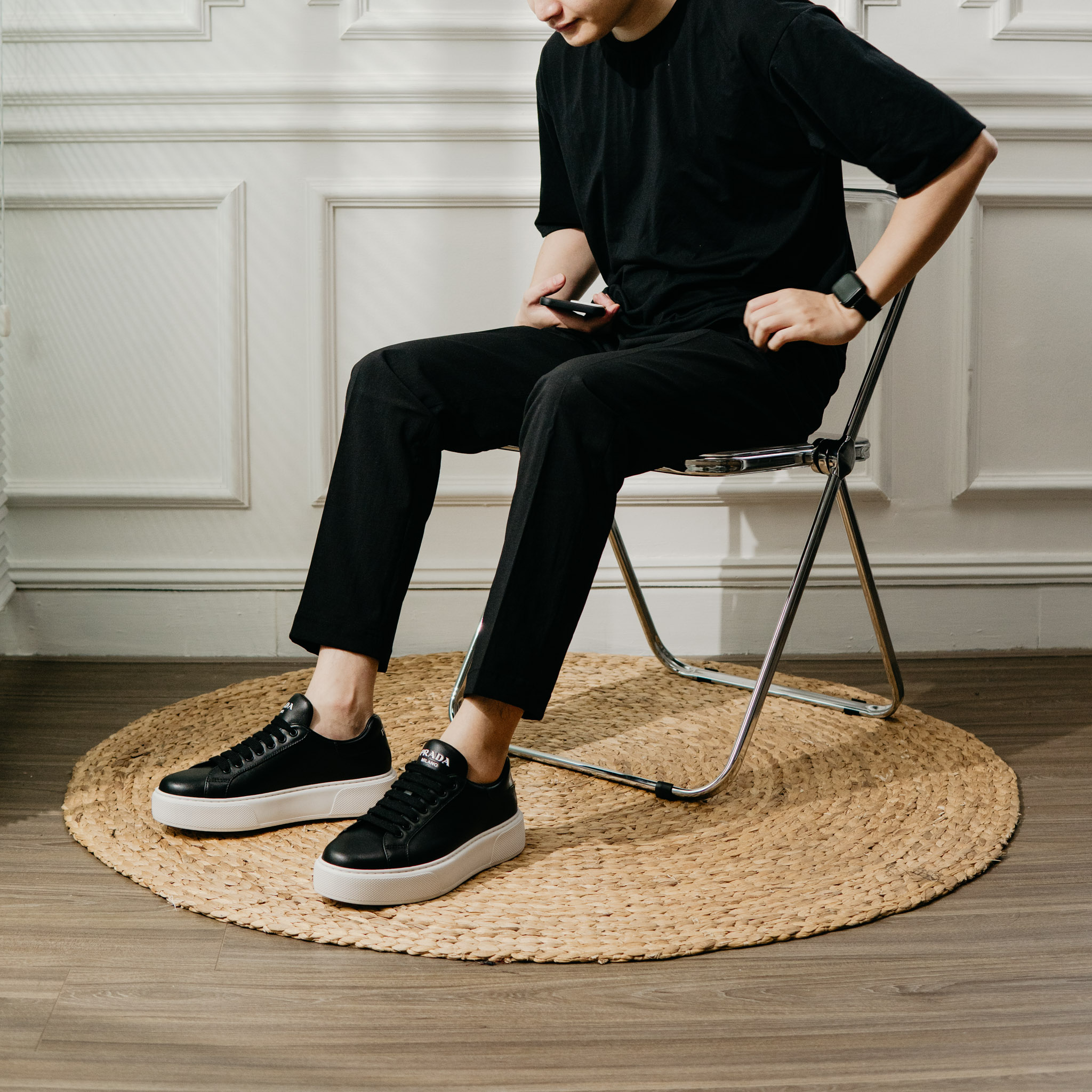 Giày PRADA | AllBlack Sneaker