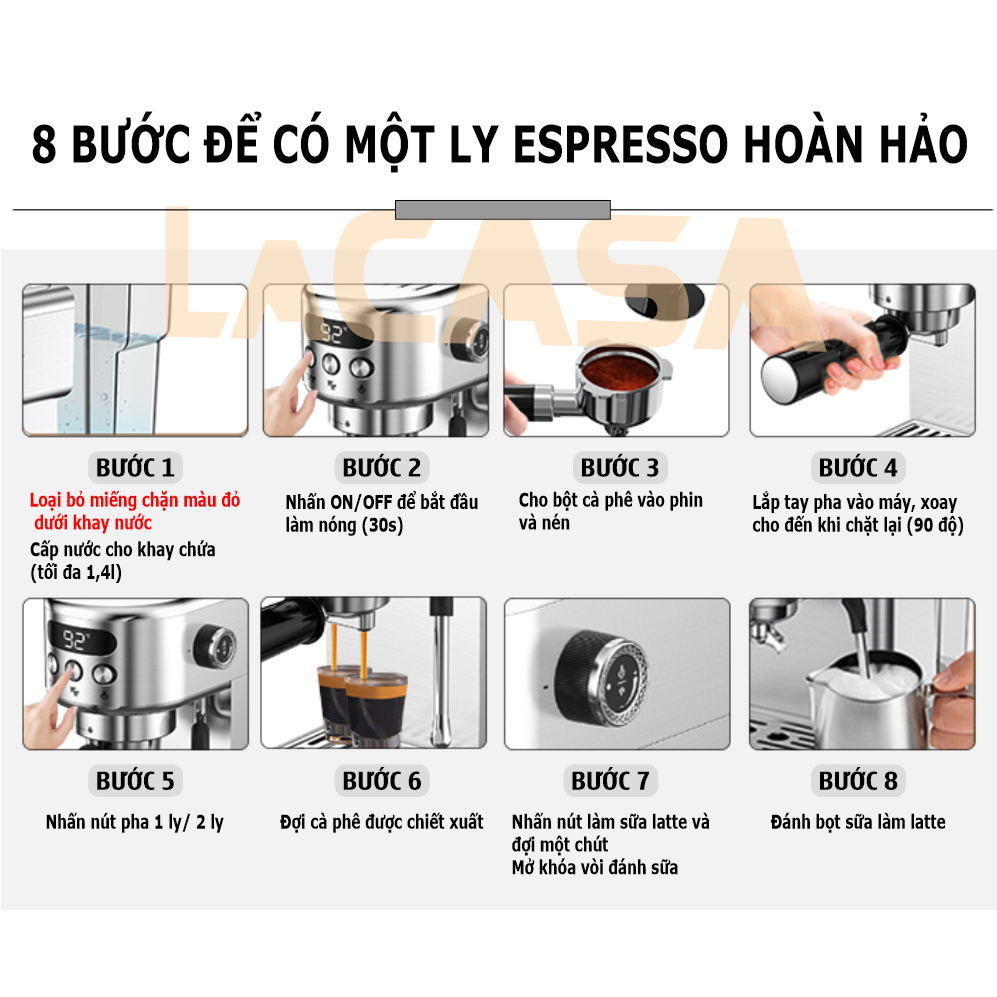Máy pha cà phê Lacasa EM3110