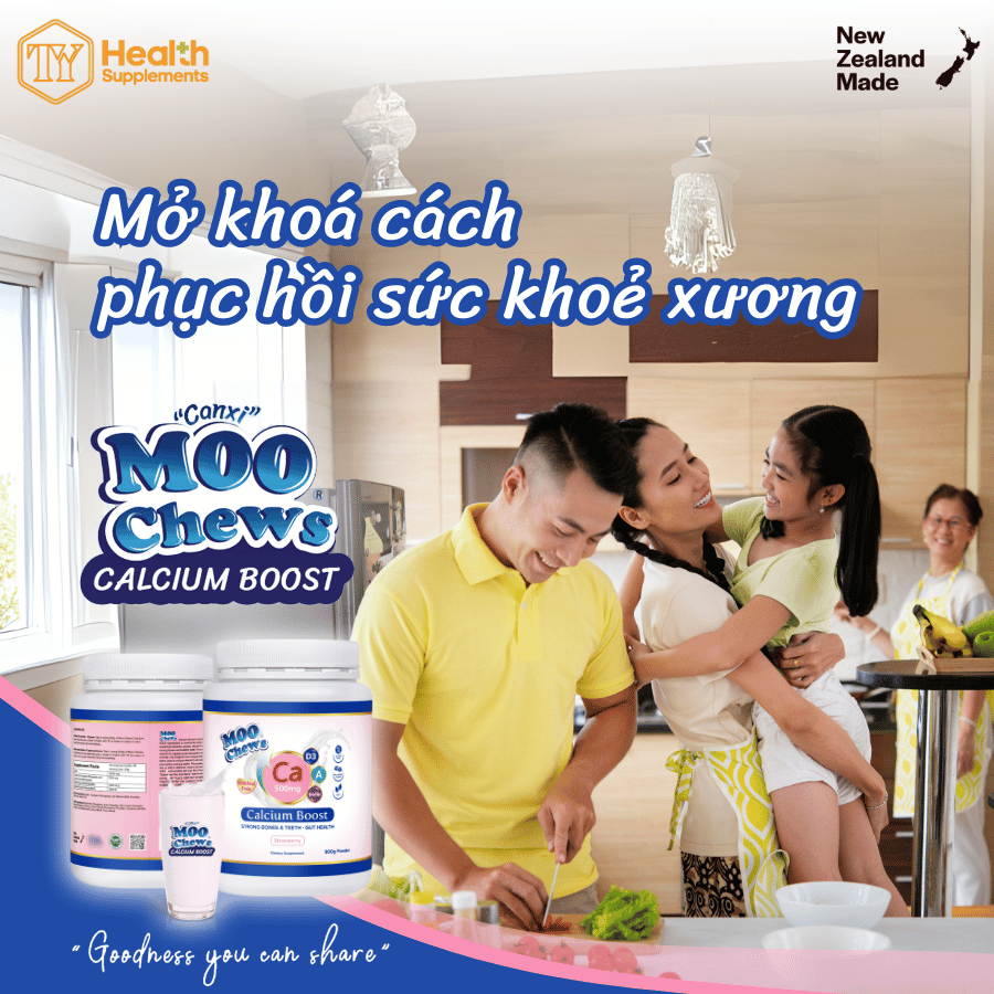 Mở khoá cách phục hồi sức khoẻ xương cùng Moo Chews Calcium Boost
