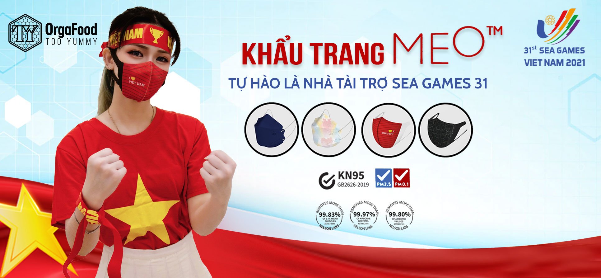 KHẨU TRANG MEO - ĐƠN VỊ TÀI TRỢ CHÍNH THỨC CỦA SEAGAME 31