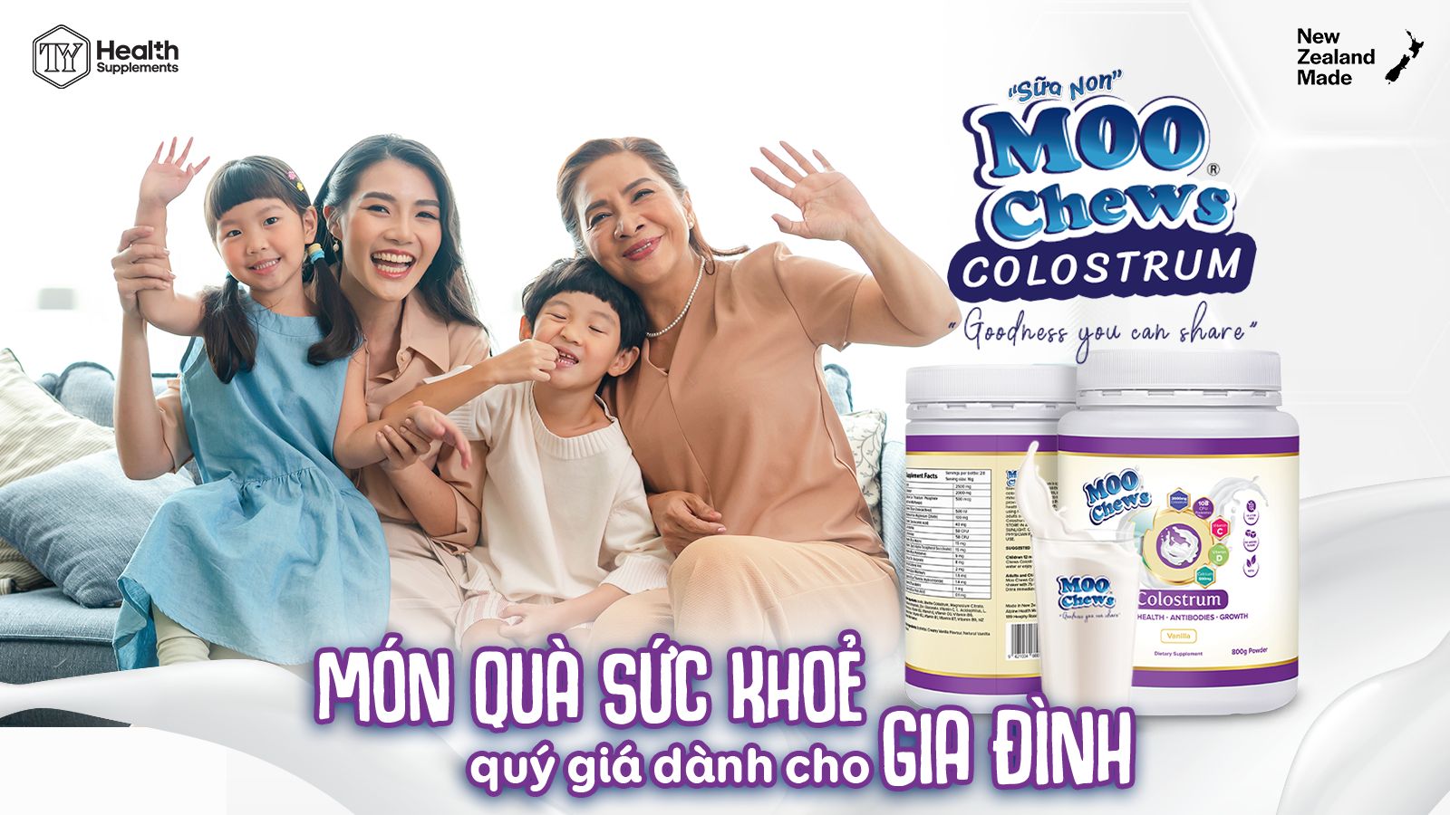 8. Sữa non Moo Chews Colostrum - Món quà sức khỏe quý giá dành cho gia đình