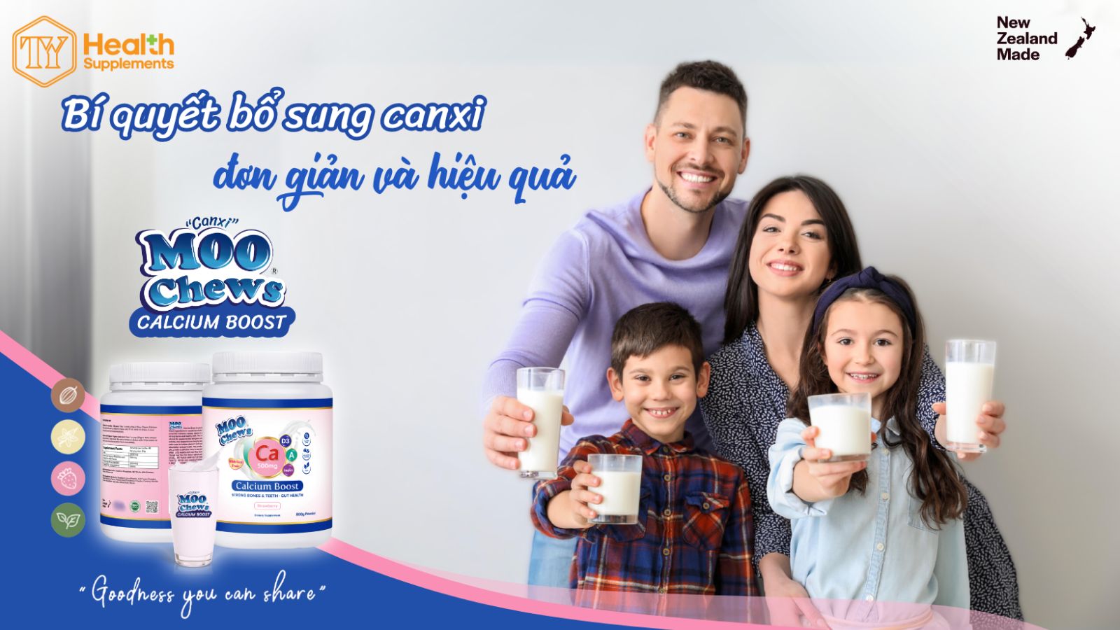 Bí quyết bổ sung canxi cho cả gia đình đơn giản, hiệu quả