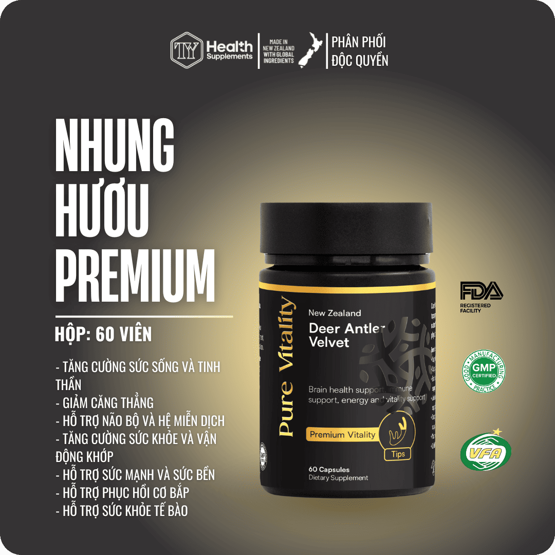 TPBVSK - Nhung Hươu Premium  (60 viên/ lọ)