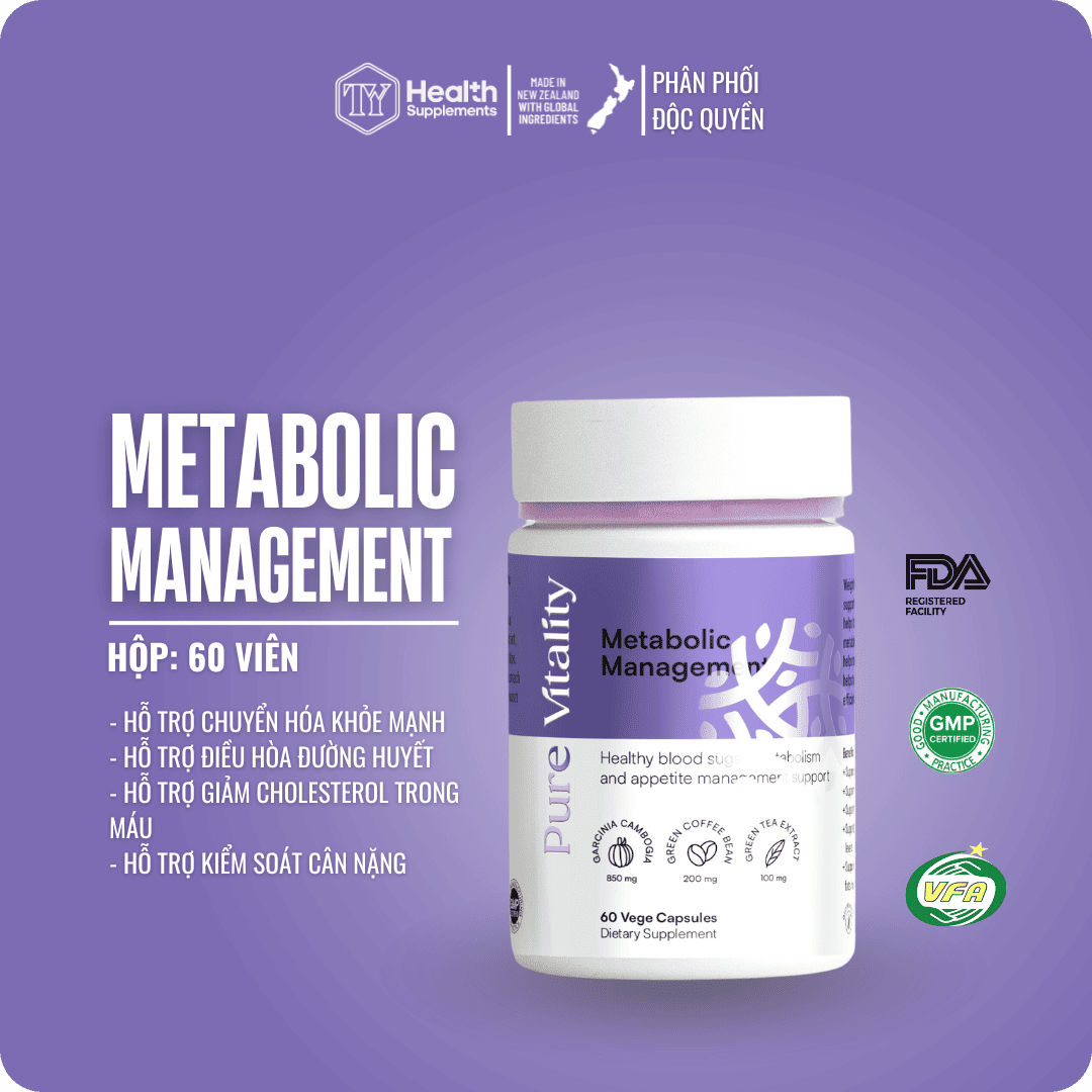 Metabolic Management  - Kiểm soát cân nặng, kiểm soát đường trong máu, hỗ trợ chuyển hóa (60 viên/ lọ) - TPBVSK