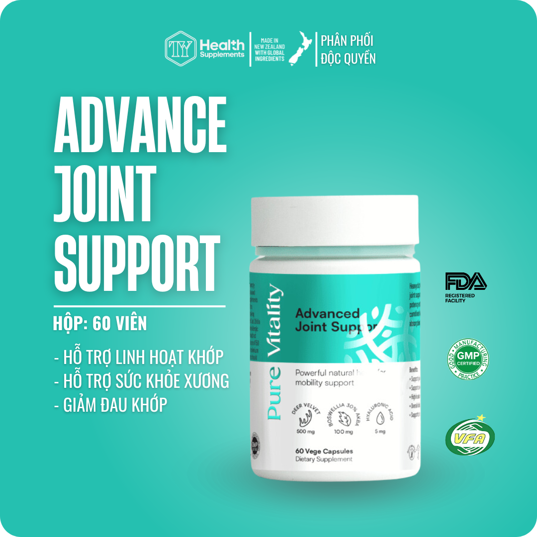 Advance Joint Support - hỗ trợ xương khớp, cải thiện sức khỏe khớp, Kháng viêm (60 viên/ lọ) - TPBVSK