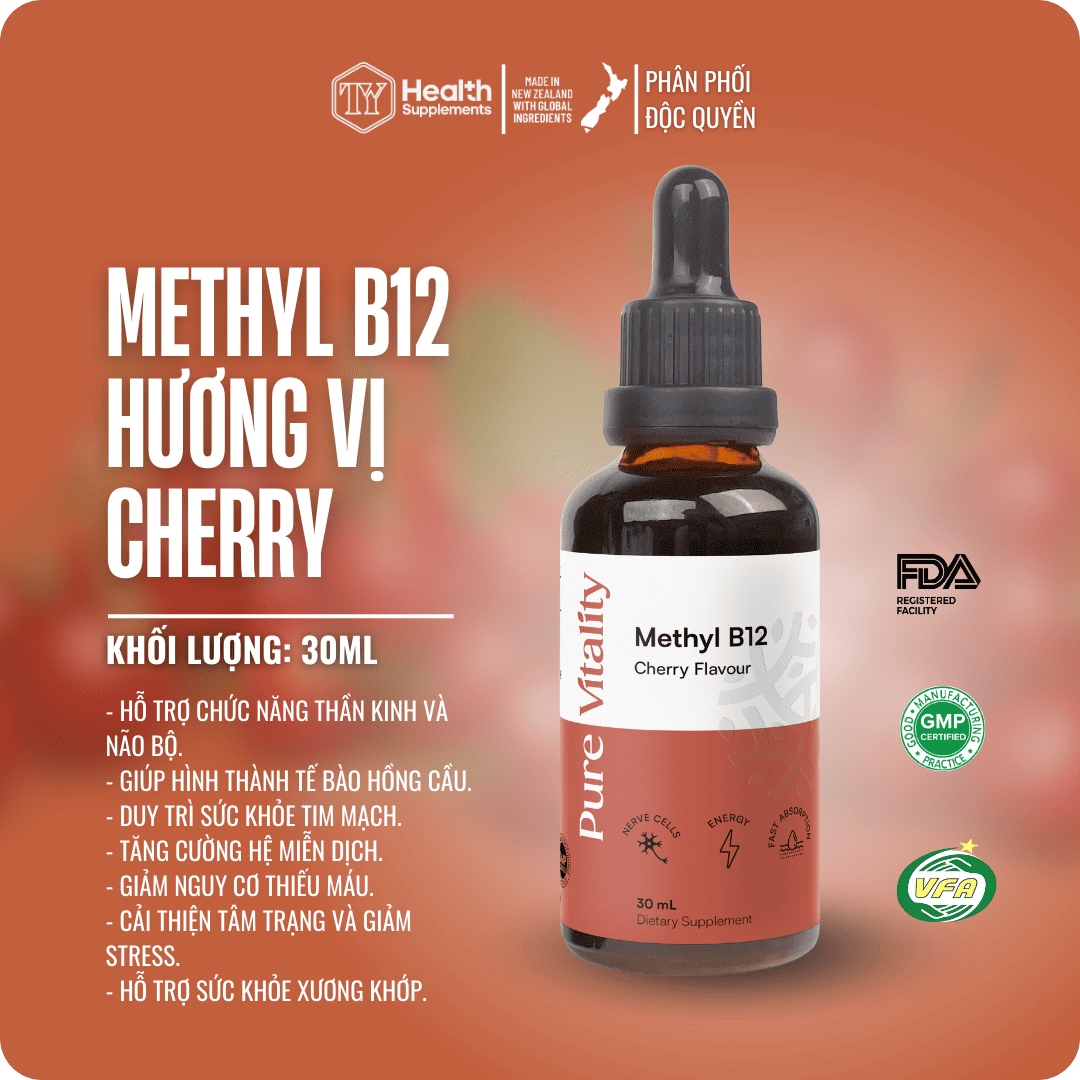 TPBVSK - Methyl B12 Drops Cải thiện trí nhớ, hỗ trợ tim mạch 30 ml