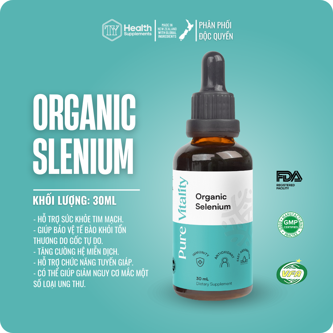 Organic Selenium - Tăng cường hệ miễn dịch, chống oxy hóa, giảm Cholesterol - TPBVSK