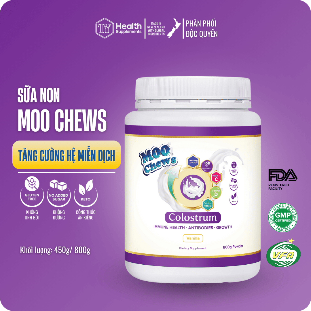 TPBVSK - Sữa non Moo Chews Vanilla Immunity Boost