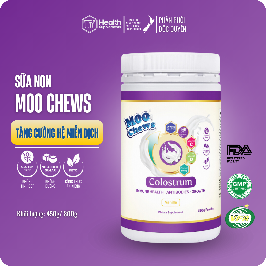 TPBVSK - Sữa non Moo Chews Vanilla Immunity Boost