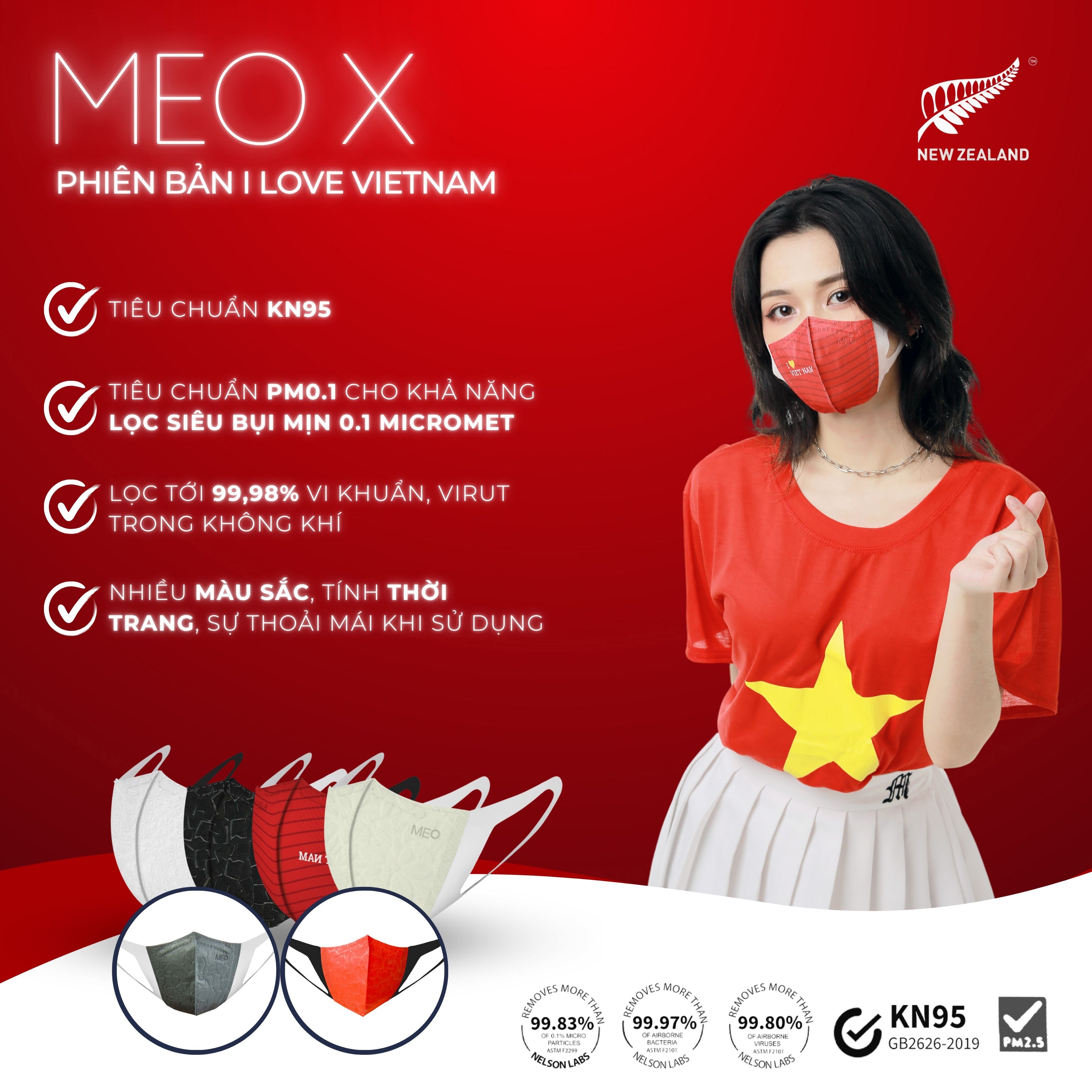 [Combo 100 cái] Khẩu Trang 3D MEO X Chính Hãng – Thiết Kế 3D Hiện Đại, Đeo Êm Tai, Tiện Mang Theo, Gói 3 Chiếc